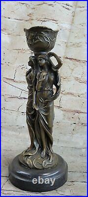 Style Art NouveauKassinDouble Maiden Statue Bronze Sculpture Main Fait Gift