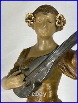 Sublime Statue Terre Cuite Goldscheider Femme Epoque Art Nouveau Liberty 1900
