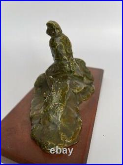 Sujet En Bronze Par Amedeo Gennarelli Paysan Cerclant Foin Art Nouveau C2699