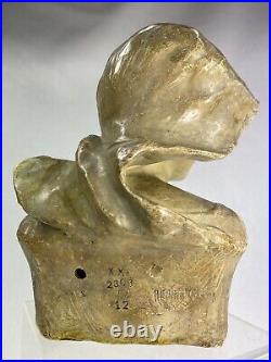 Superbe Buste Femme Terre Cuite Art Nouveau 1900 Goldscheider B. Haniroff Signee