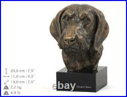 Teckel à poil dur, statue miniature / buste de chien édition limitée, Art Dog FR