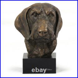 Teckel à poil dur, statue miniature / buste de chien édition limitée, Art Dog FR