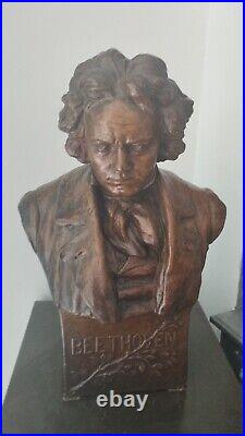 Terre Cuite buste Beethoven par Goldscheider et Rose 1900 art nouveau