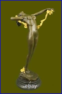 The Vigne Beau Nu Art Déco Nouveau Bronze Statue Sculpture Nouveau Figurine