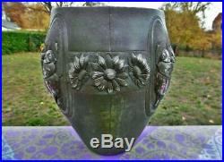 Vase ancien Scarabées Sculpture Art Nouveau Etain France Antique Vase Scarabees