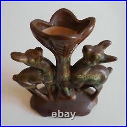 Vase soliflore sculpture art nouveau céramique terre cuite 1920 France N5034