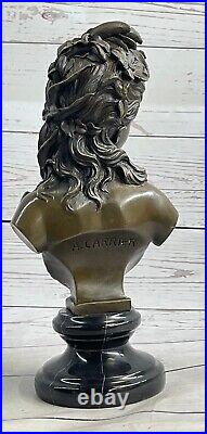 Victorien Maiden Buste Femelle Statue Art Nouveau Vintage Reproduction Bronze