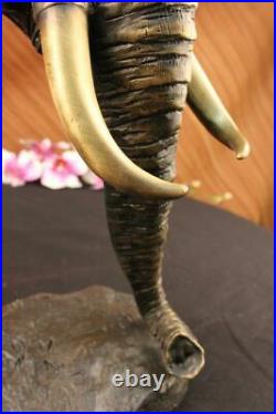 Vintage Grand Bronze Éléphant Sculpture Par A. Barye Beau Pièce Figurine Art