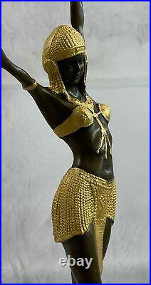 Vintage Style Chiparus Ventre Danseuse Bronze Sculpture Statue Art Nouveau Décor