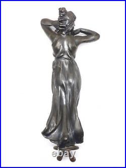 WMF sculpture de jeune femme époque Art Nouveau 1900